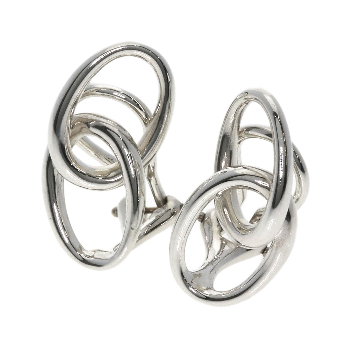 TIFFANY&Co.   Earring Double loop Silver Ladies