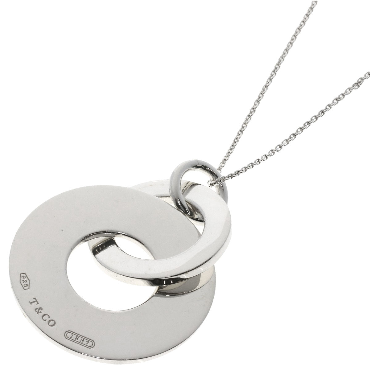 TIFFANY&Co.   Necklace double circle large Silver Ladies