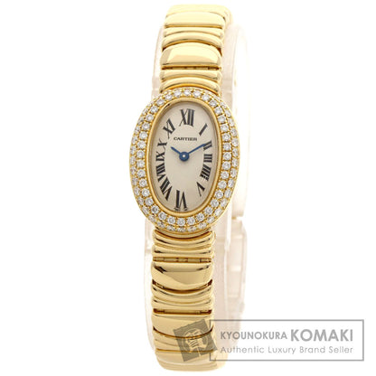 CARTIER Mini Baignoire BezelDiamond Watches WB5094D8 K18 Yellow Gold/18K Yellow Gold Ladies