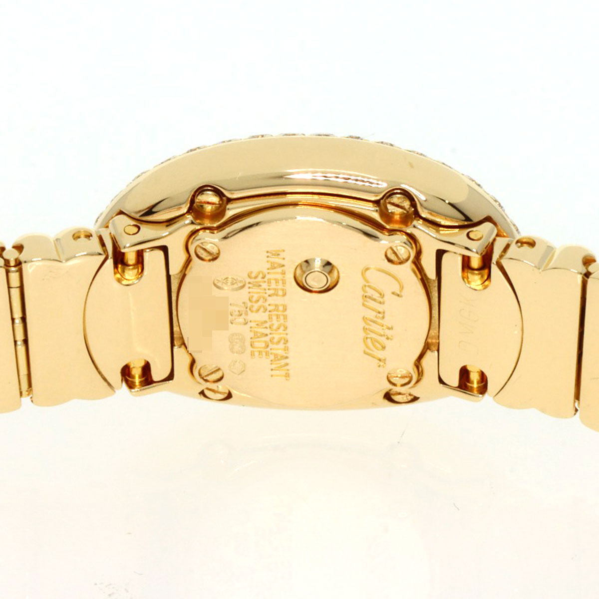 CARTIER Mini Baignoire BezelDiamond Watches WB5094D8 K18 Yellow Gold/18K Yellow Gold Ladies