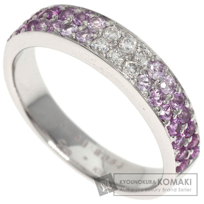 STAR JEWELRY   Ring Pink Sapphire Diamond K18 White Gold Ladies