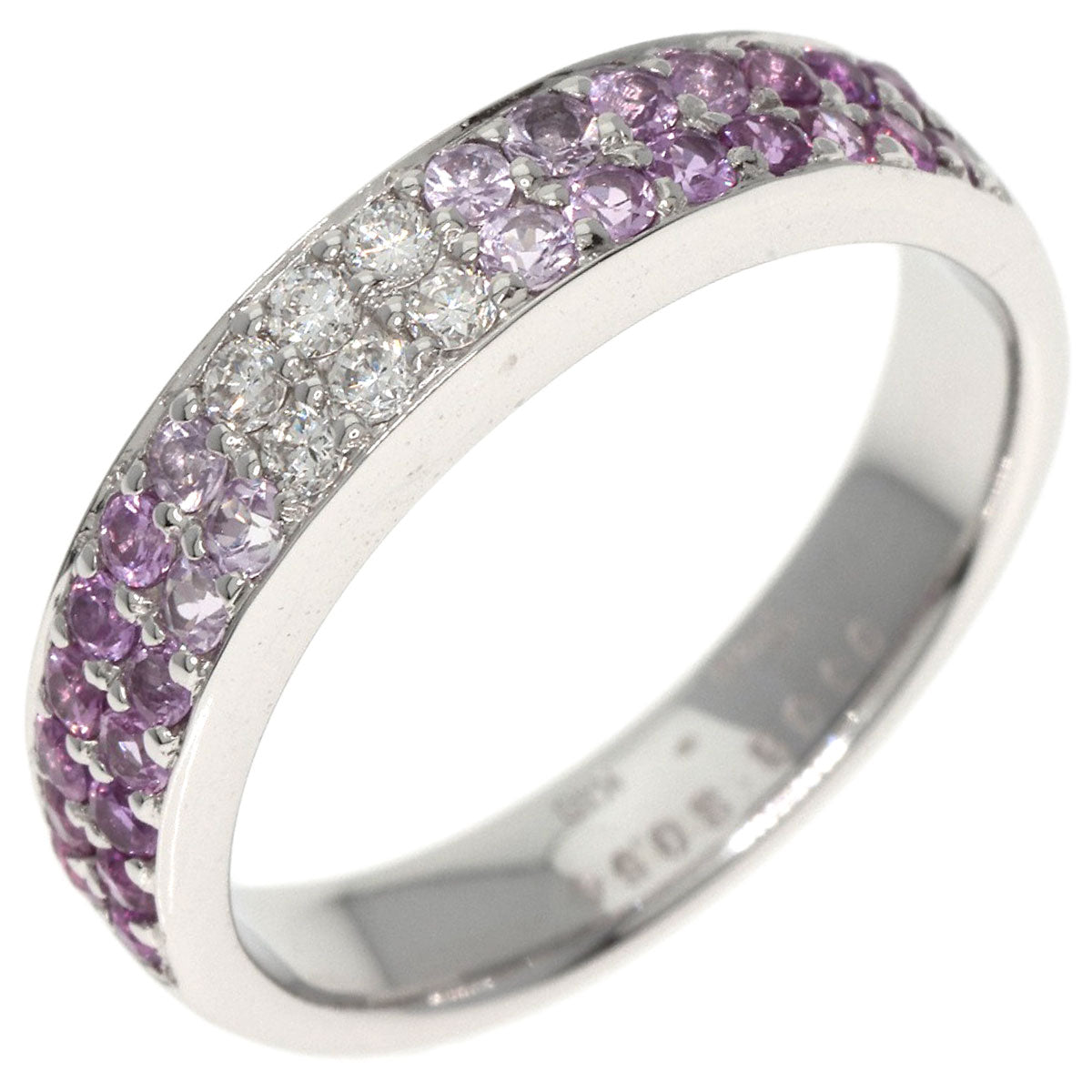 STAR JEWELRY   Ring Pink Sapphire Diamond K18 White Gold Ladies