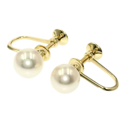 MIKIMOTO   Earring Pearl Pearl K14 Yellow Gold Ladies