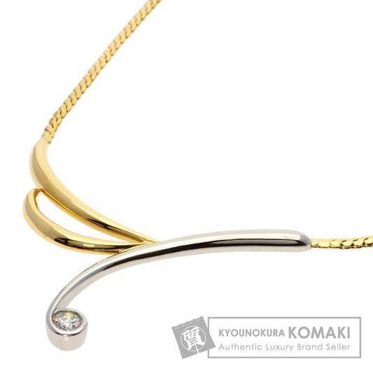 TASAKI   Necklace Diamond Two-Tone  K18 Yellow Gold PT900Ladies