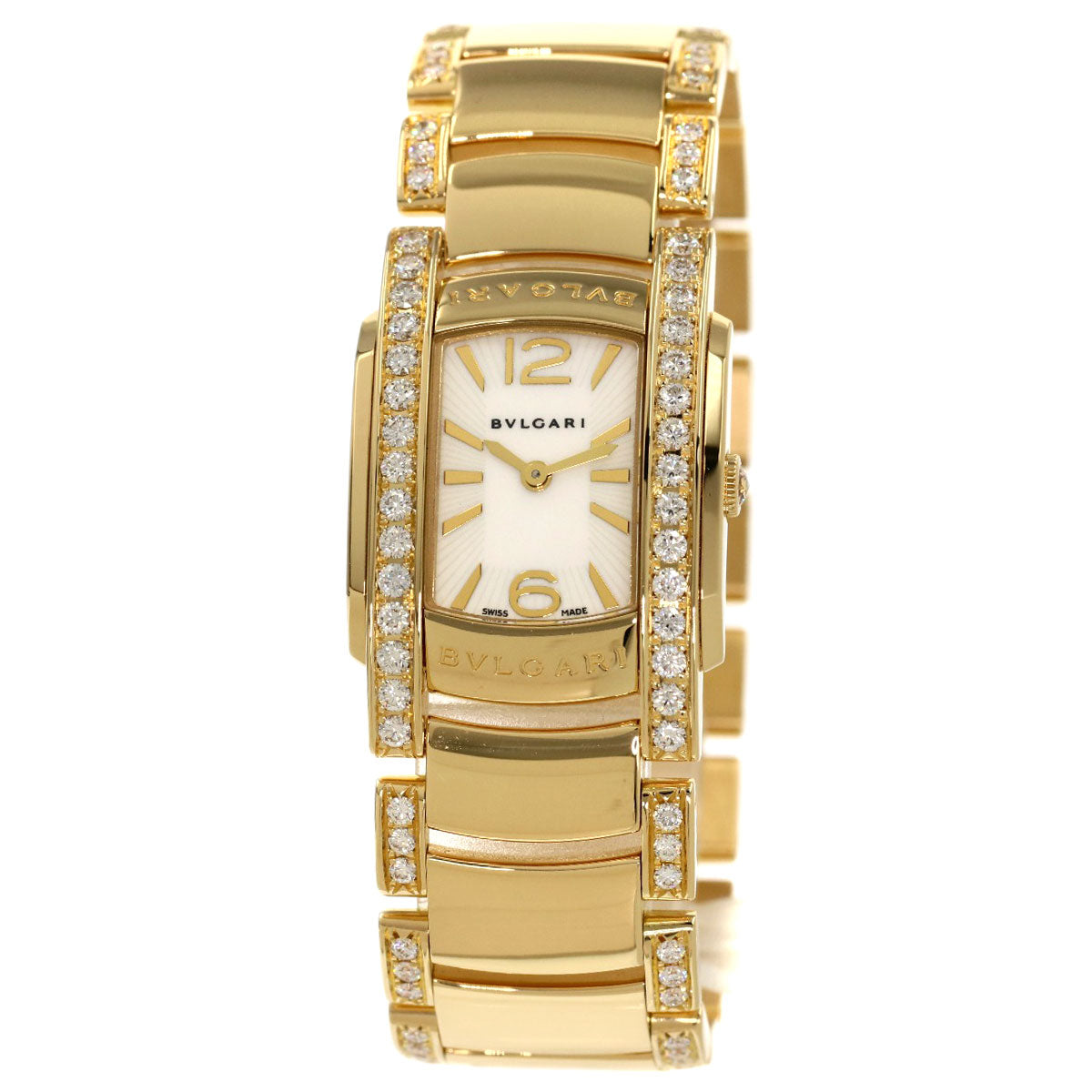 BVLGARI Assioma Belt, Bezel, Edge Diamond Watches AA31G K18 Yellow Gold/18K Yellow Gold Ladies