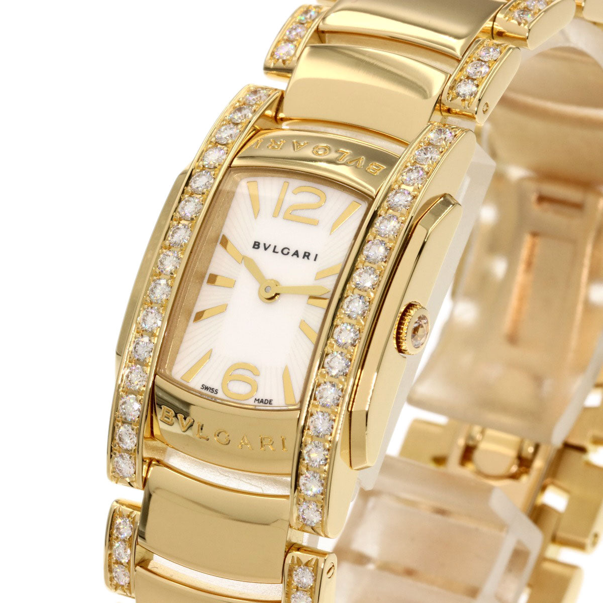 BVLGARI Assioma Belt, Bezel, Edge Diamond Watches AA31G K18 Yellow Gold/18K Yellow Gold Ladies