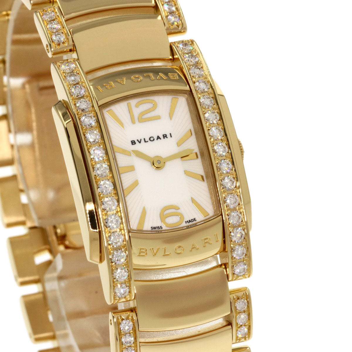 BVLGARI Assioma Belt, Bezel, Edge Diamond Watches AA31G K18 Yellow Gold/18K Yellow Gold Ladies