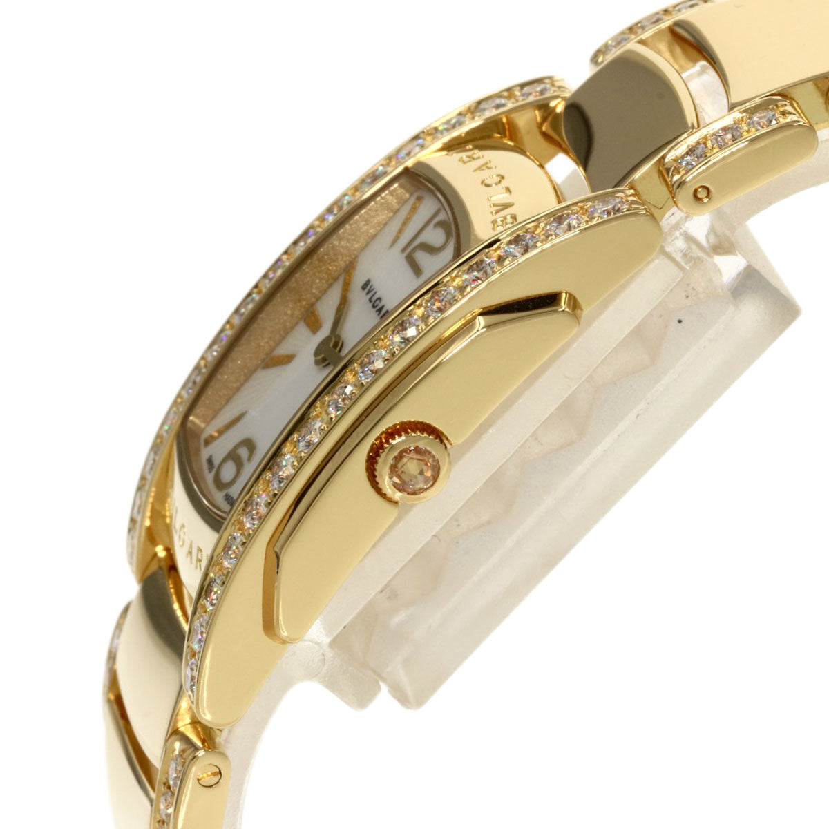 BVLGARI Assioma Belt, Bezel, Edge Diamond Watches AA31G K18 Yellow Gold/18K Yellow Gold Ladies