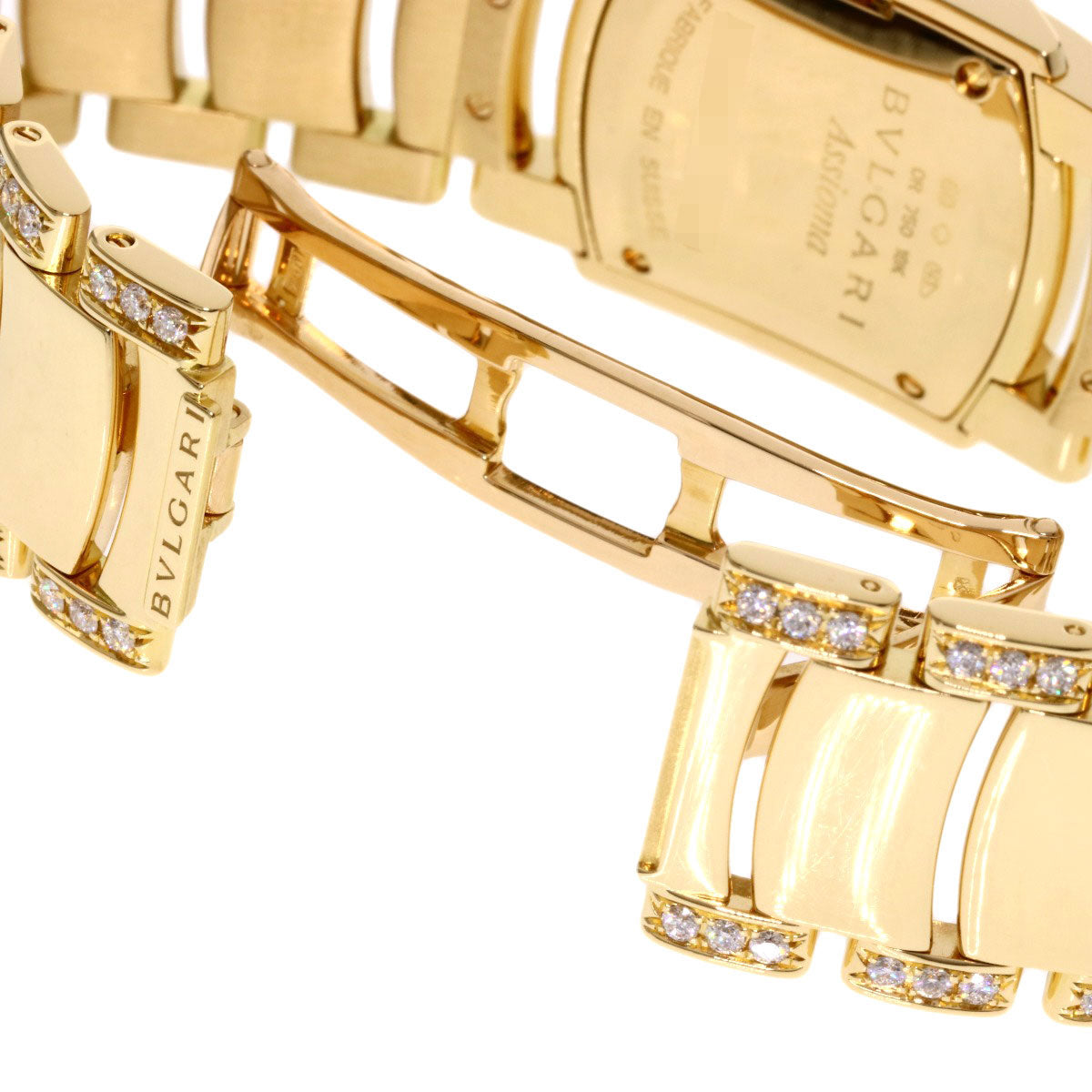 BVLGARI Assioma Belt, Bezel, Edge Diamond Watches AA31G K18 Yellow Gold/18K Yellow Gold Ladies