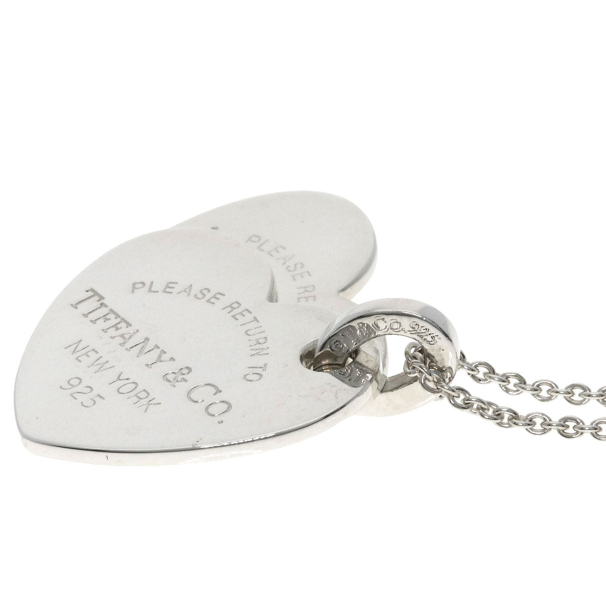 TIFFANY&Co.   Necklace Return to Double Heart Silver Ladies