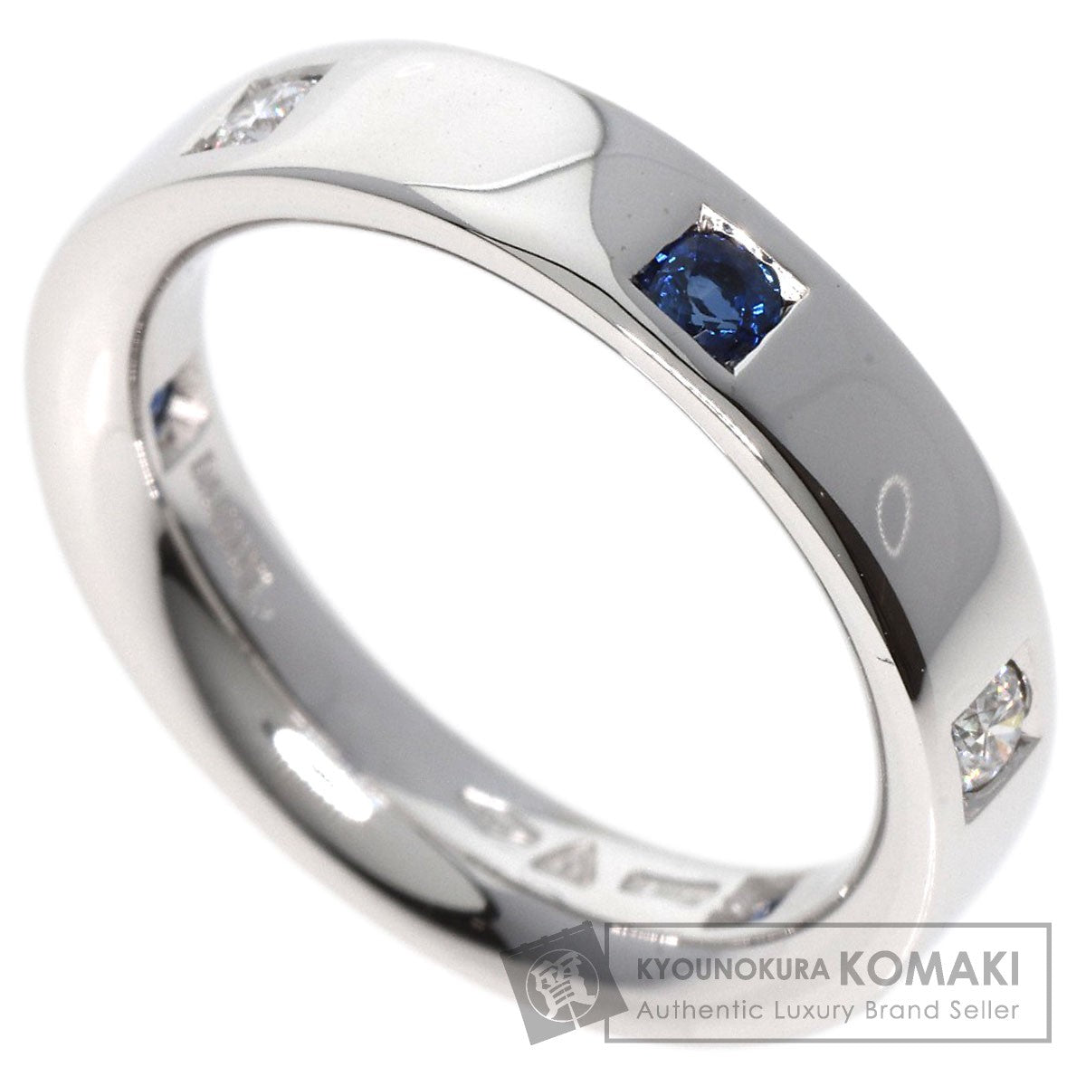 Damiani   Ring 3P Sapphire 2P Diamond K18 White Gold Ladies