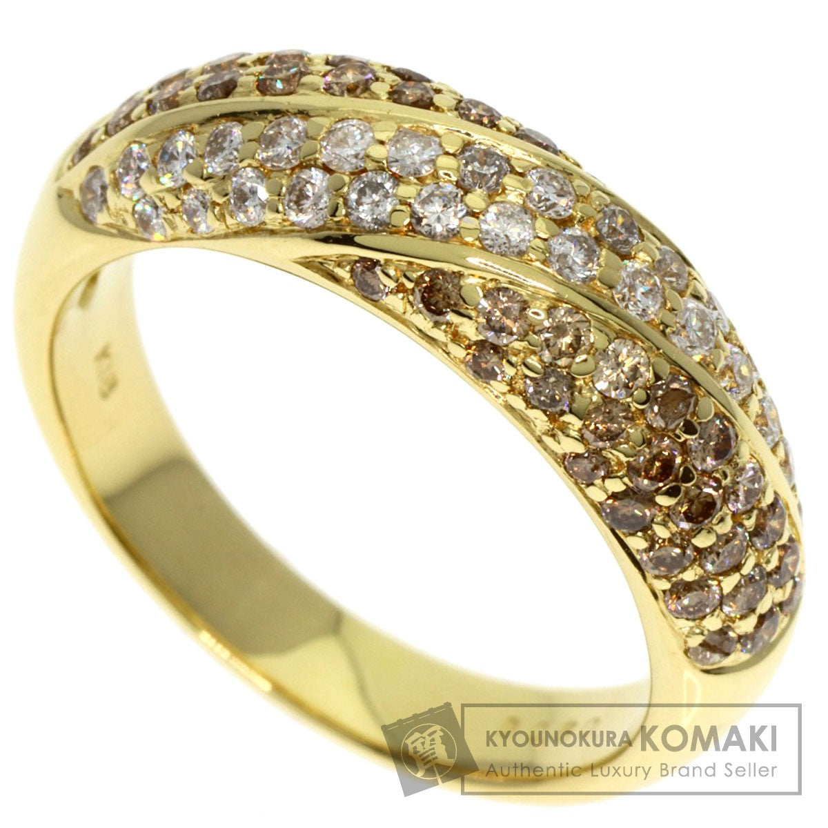 0.8ct Diamond Ring K18 Yellow Gold  5.5g　Ladies