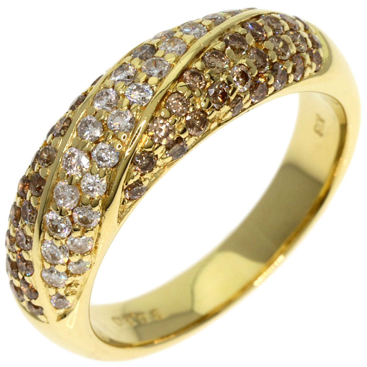 0.8ct Diamond Ring K18 Yellow Gold  5.5g　Ladies