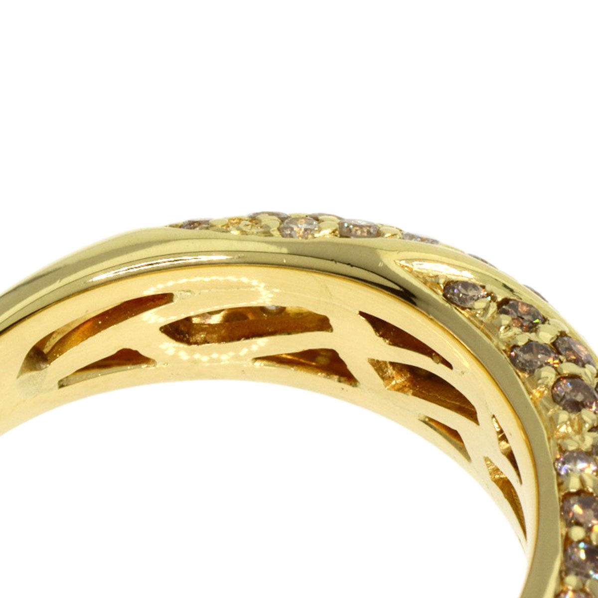 0.8ct Diamond Ring K18 Yellow Gold  5.5g　Ladies