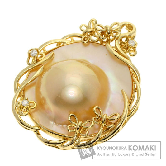 Mabe Pearl Pearl Pendant top K18 Yellow Gold  8.4g　Ladies