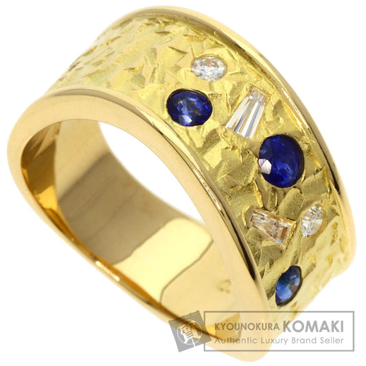 TASAKI   Ring Sapphire Diamond K18 Yellow Gold Ladies