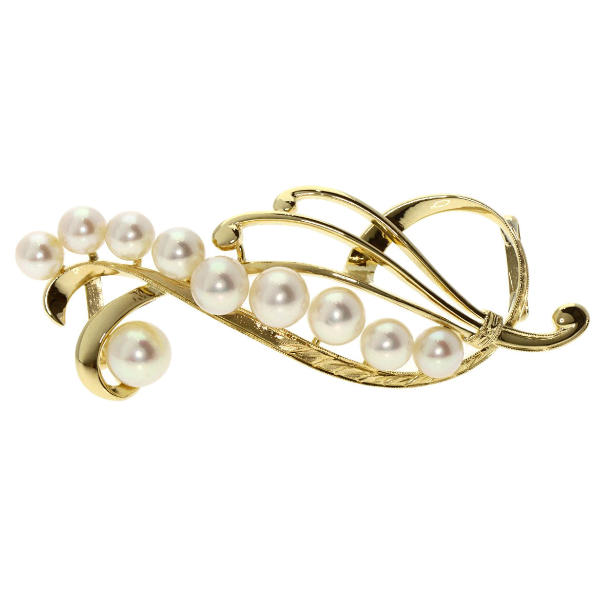 MIKIMOTO   Obi closure Akoya pearl Pearl K14 Yellow Gold Ladies