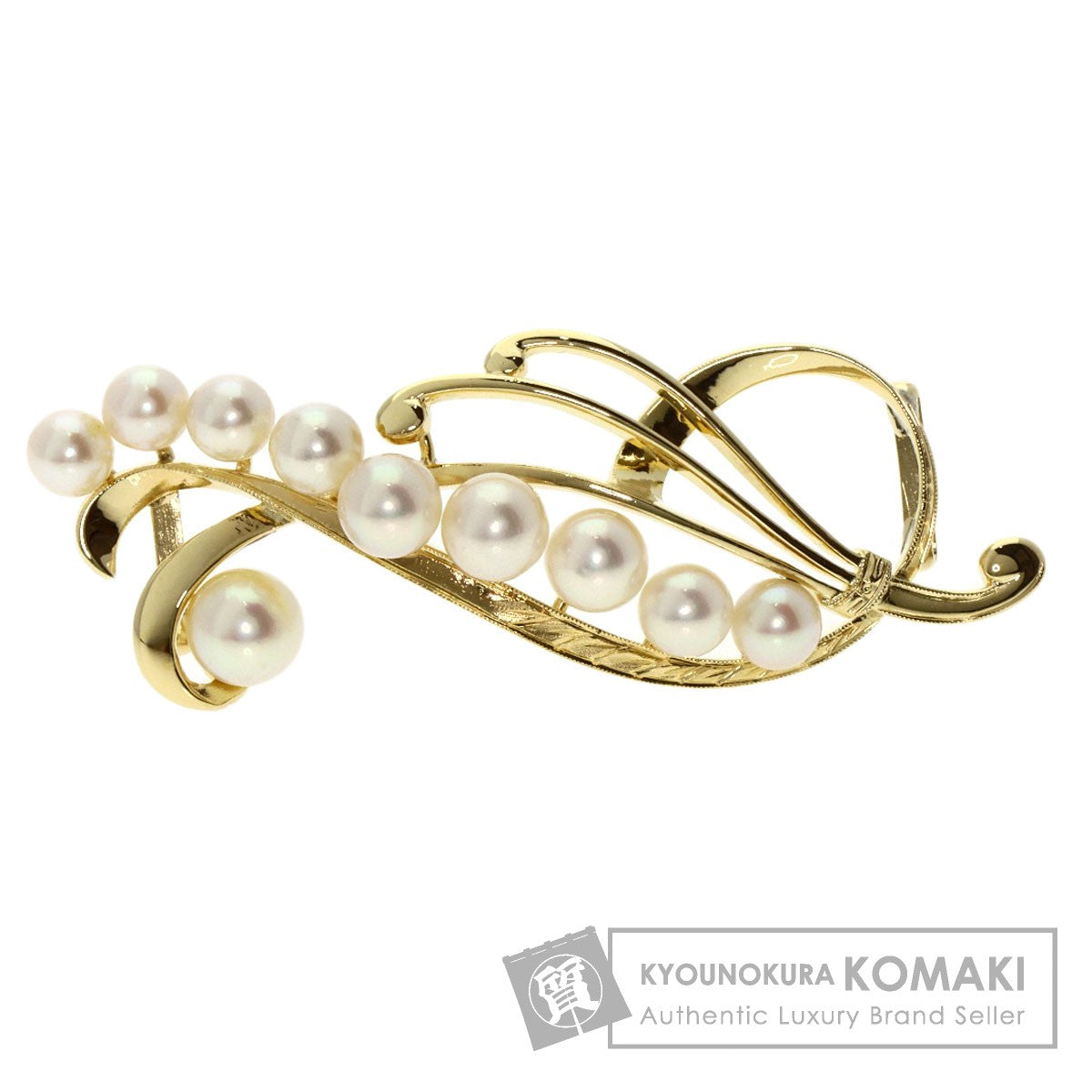 MIKIMOTO   Obi closure Akoya pearl Pearl K14 Yellow Gold Ladies