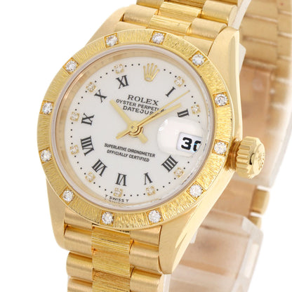 ROLEX Datejust 10P Bezel Diamond Watches 69288G K18 Yellow Gold/18K Yellow Gold Ladies