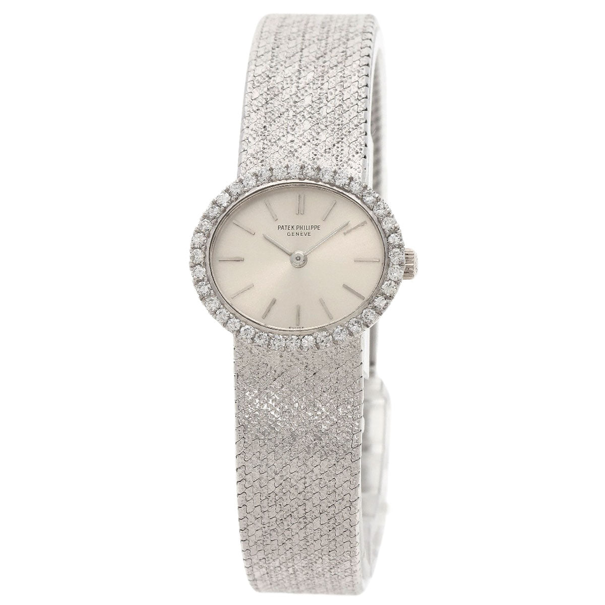 PATEK PHILIPPE Vintage BezelDiamond Manufacturer Complete Watches 3349/1G K18 White Gold/K18 White Gold Ladies