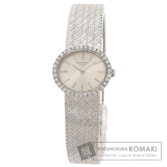 PATEK PHILIPPE Vintage BezelDiamond Manufacturer Complete Watches 3349/1G K18 White Gold/K18 White Gold Ladies