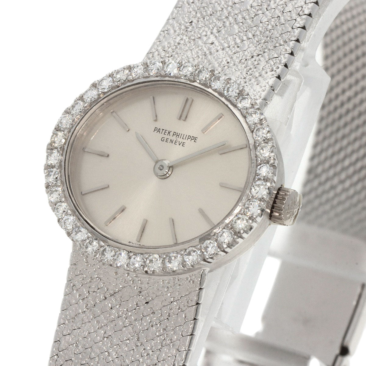 PATEK PHILIPPE Vintage BezelDiamond Manufacturer Complete Watches 3349/1G K18 White Gold/K18 White Gold Ladies