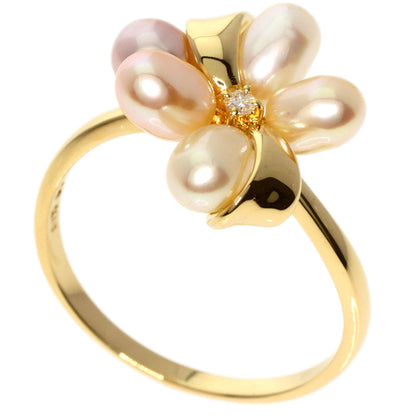 TASAKI   Ring Freshwater Pearl Pearl Diamond K18 Yellow Gold Ladies