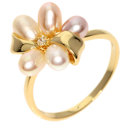 TASAKI   Ring Freshwater Pearl Pearl Diamond K18 Yellow Gold Ladies