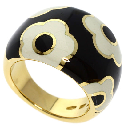 Ponte Vecchio   Ring Enamel Flower K18 Yellow Gold Ladies