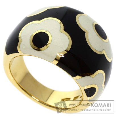 Ponte Vecchio   Ring Enamel Flower K18 Yellow Gold Ladies