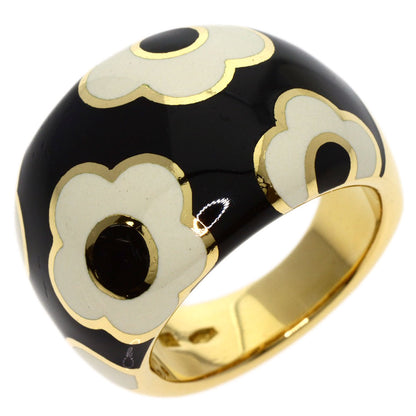 Ponte Vecchio   Ring Enamel Flower K18 Yellow Gold Ladies