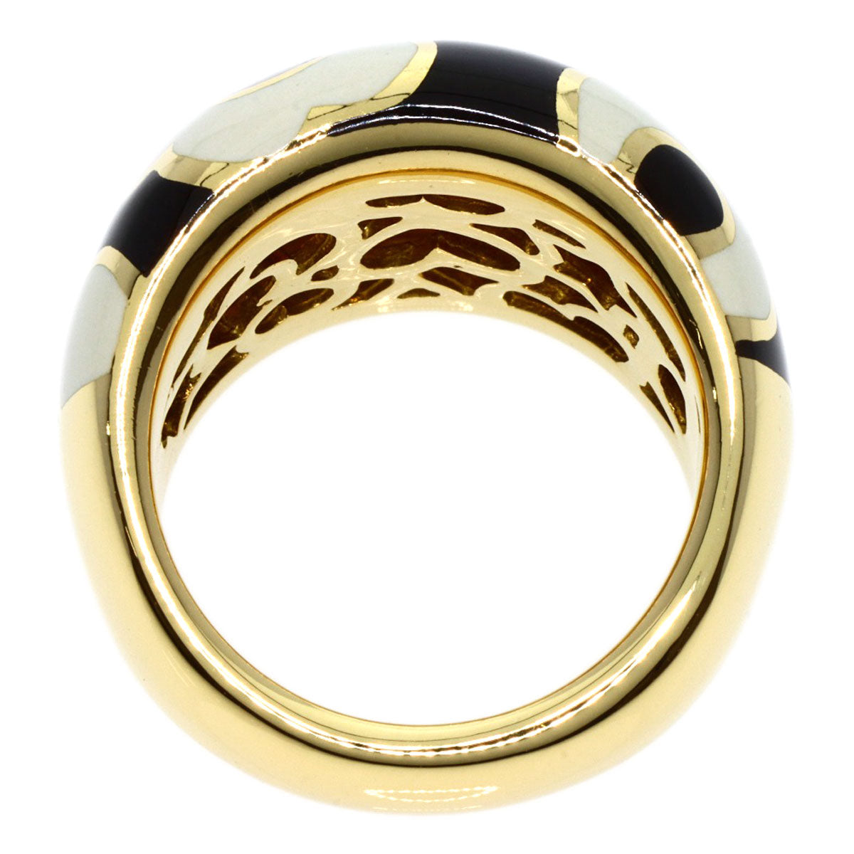 Ponte Vecchio   Ring Enamel Flower K18 Yellow Gold Ladies