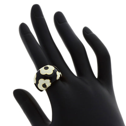 Ponte Vecchio   Ring Enamel Flower K18 Yellow Gold Ladies