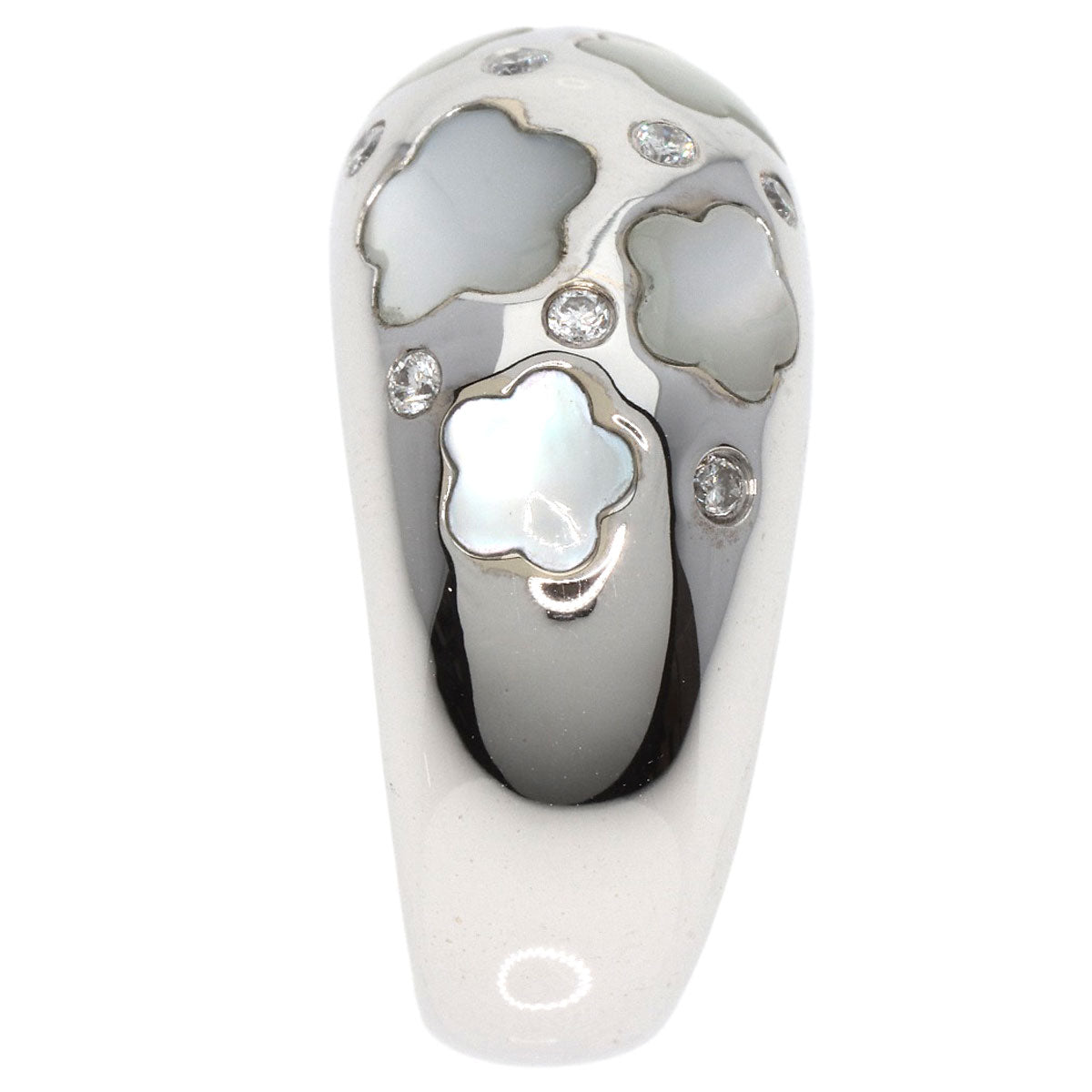 Ponte Vecchio   Ring White Shell Diamond K18 White Gold Ladies