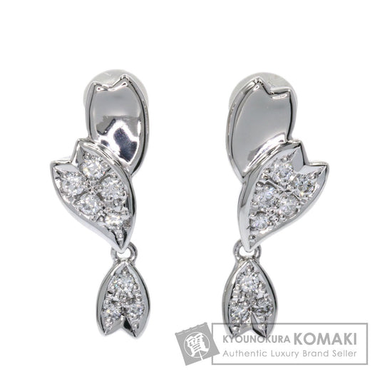 0.27ct Diamond earring Platinum PT900  4.6g　Ladies