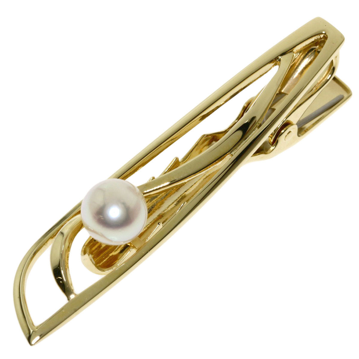 MIKIMOTO   Tie pin Akoya pearl Pearl K14 Yellow Gold mens