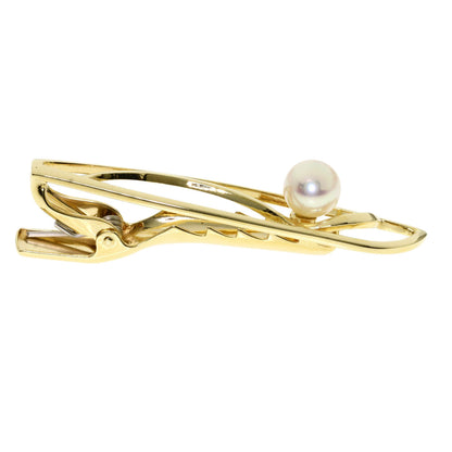 MIKIMOTO   Tie pin Akoya pearl Pearl K14 Yellow Gold mens