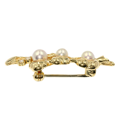 Ponte Vecchio   Brooch Bird Motif Bird Pearl Pearl K18 Yellow Gold Ladies