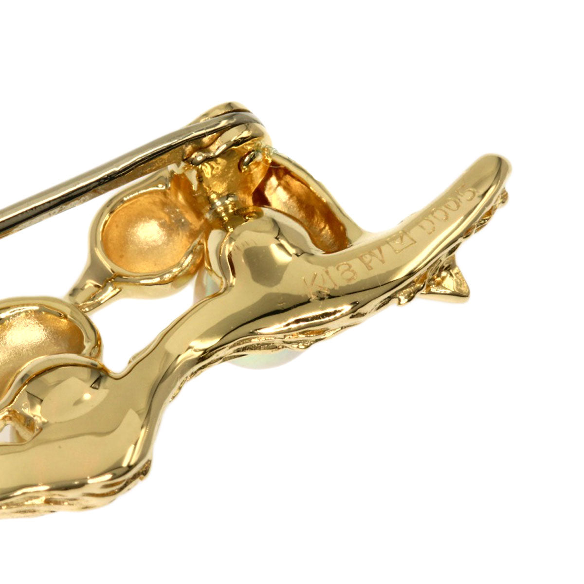 Ponte Vecchio   Brooch Bird Motif Bird Pearl Pearl K18 Yellow Gold Ladies