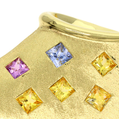 Jeunet   Brooch sapphire K18 Yellow Gold Ladies