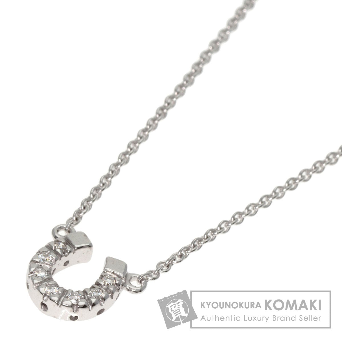 STAR JEWELRY   Necklace Horseshoe Diamond K18 White Gold Ladies