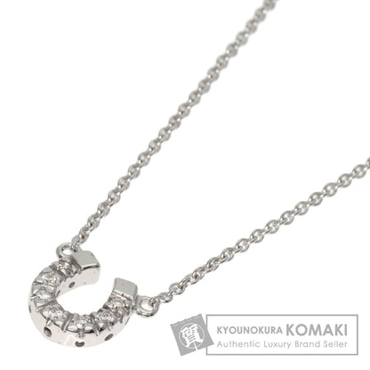 STAR JEWELRY   Necklace Horseshoe Diamond K18 White Gold Ladies