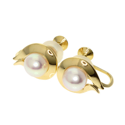 MIKIMOTO   Earring Akoya pearl Pearl K14 Yellow Gold Ladies