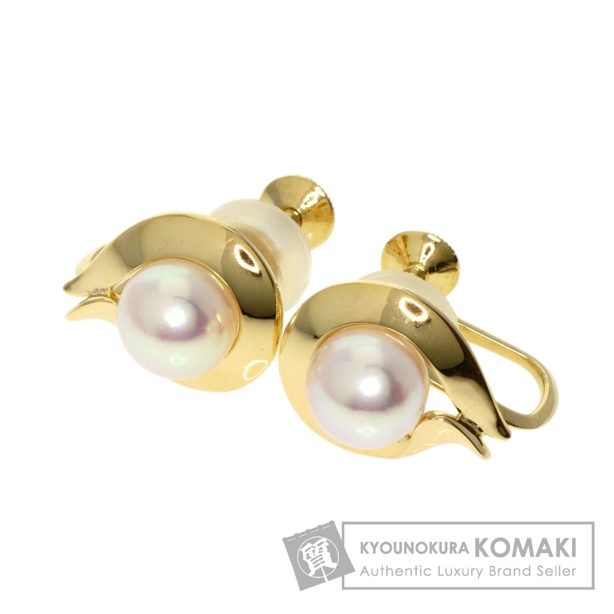 MIKIMOTO   Earring Akoya pearl Pearl K14 Yellow Gold Ladies