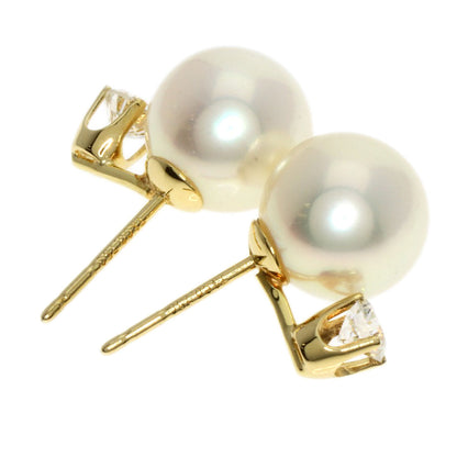 TIFFANY&Co.   earring Pearl Pearl Diamond K18 Yellow Gold Ladies