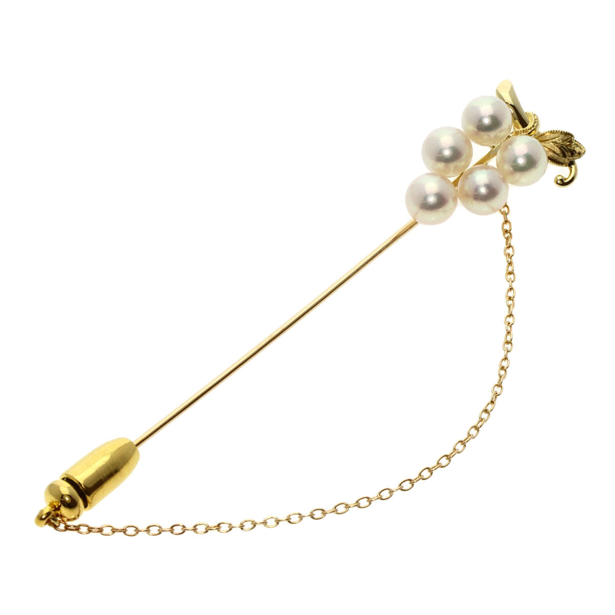 MIKIMOTO   Brooch Grape motif Pearl Pearl K14 Yellow Gold Ladies