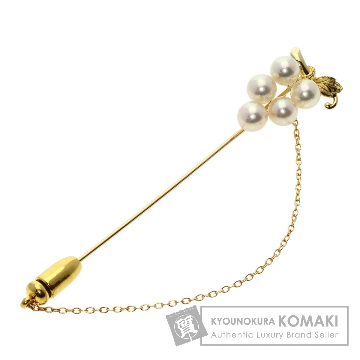 MIKIMOTO   Brooch Grape motif Pearl Pearl K14 Yellow Gold Ladies