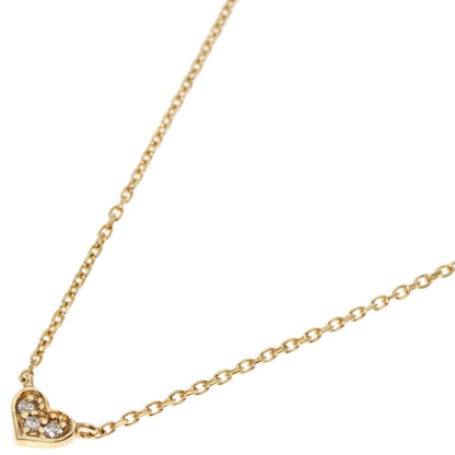 4℃   Necklace Heart Diamond K10 Yellow Gold Ladies