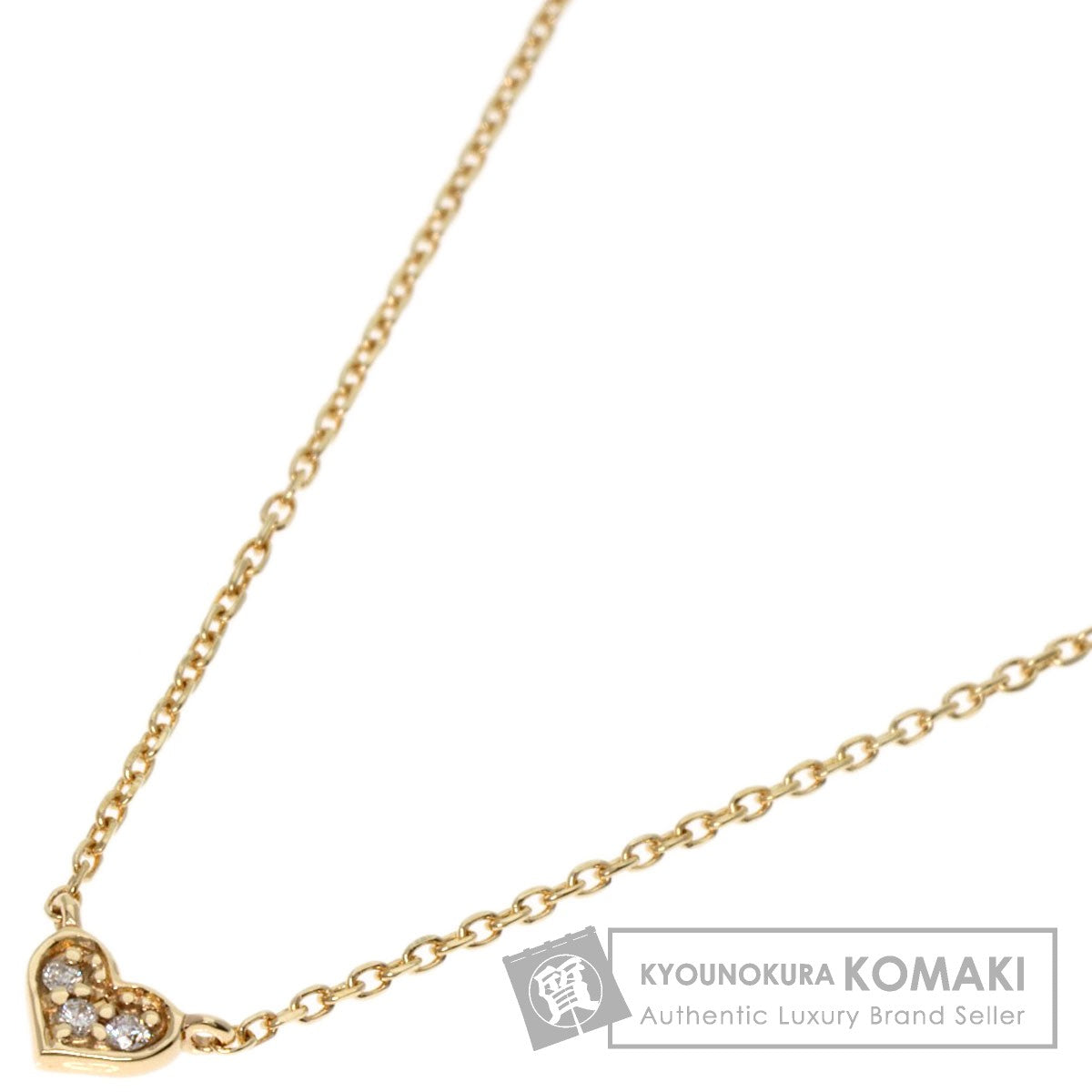 4℃   Necklace Heart Diamond K10 Yellow Gold Ladies