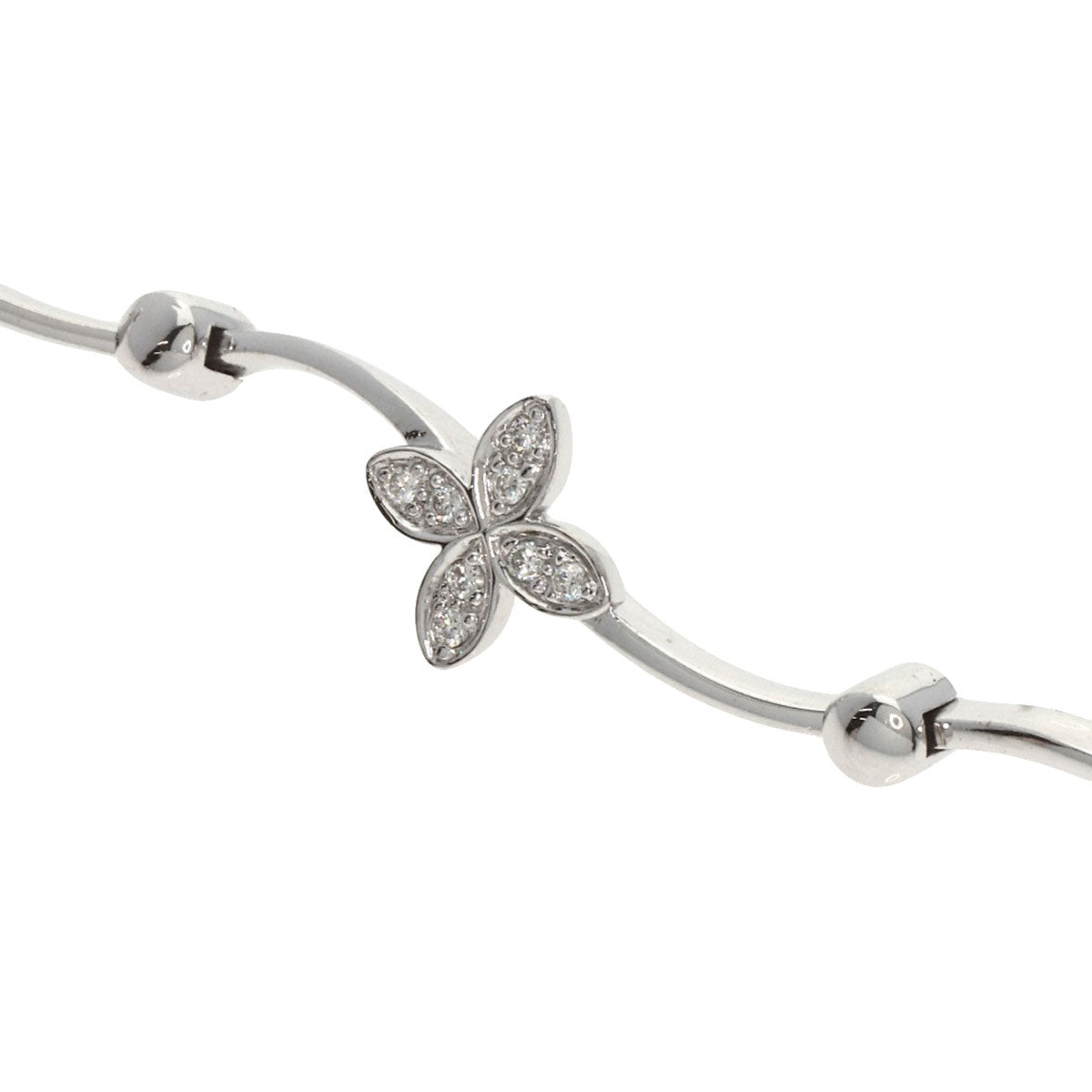 VANDOME   Bracelet Flower motif Diamond K18 White Gold Ladies